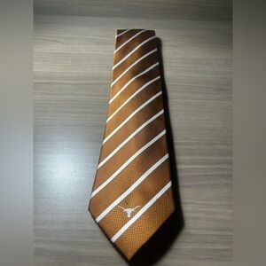 UT Longhorns University of Texas Burnt Orange White Silk Colony Sports Men's Tie